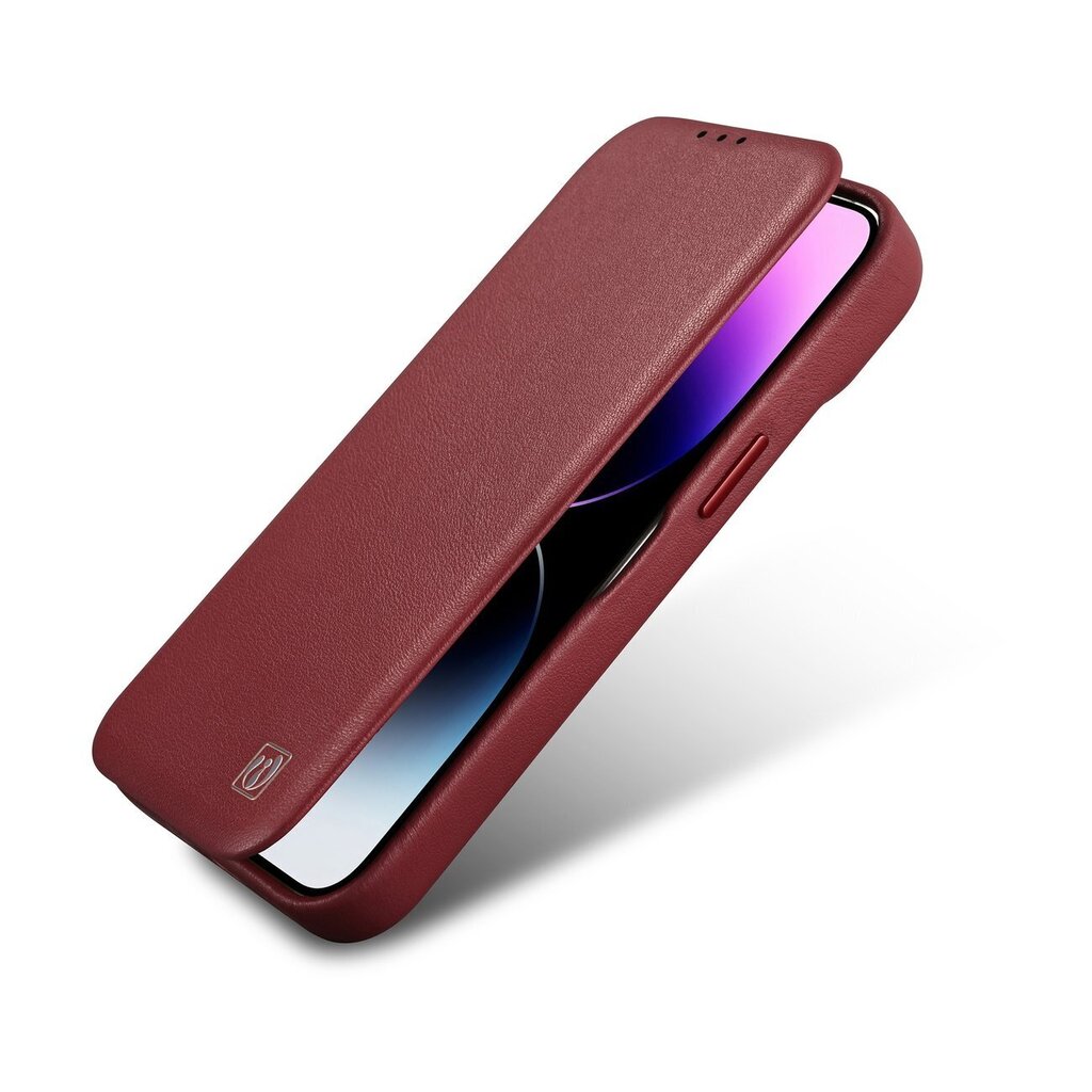 iCarer Leather iPhone 14 Plus Flip Magnetic MagSafe Red (WMI14220715-RD) цена и информация | Telefoni kaaned, ümbrised | kaup24.ee