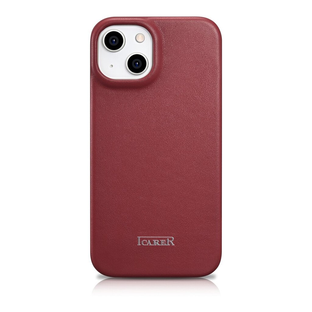 iCarer Leather iPhone 14 Plus Flip Magnetic MagSafe Red (WMI14220715-RD) hind ja info | Telefoni kaaned, ümbrised | kaup24.ee