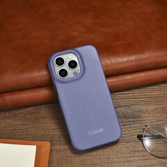 iCarer Leather iPhone 14 Pro Flip Magnetic MagSafe Light Purple (WMI14220714-LP) цена и информация | Чехлы для телефонов | kaup24.ee