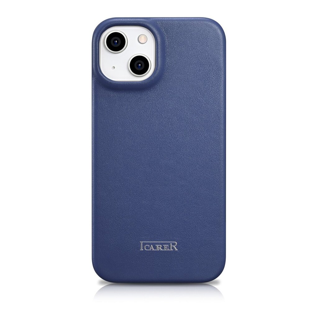 iCarer Leather iPhone 14 Flip Magnetic MagSafe Blue (WMI14220713-BU) hind ja info | Telefoni kaaned, ümbrised | kaup24.ee