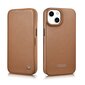 iCarer Leather iPhone 14 Flip Magnetic MagSafe Brown (WMI14220713-BN) цена и информация | Telefoni kaaned, ümbrised | kaup24.ee