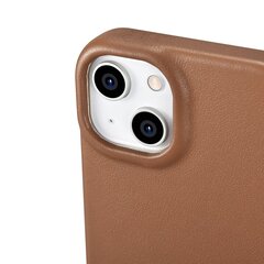 Кожаный чехол iCarer для iPhone 14 Flip с магнитный MagSafe, коричневый (WMI14220713-BN) цена и информация | Чехлы для телефонов | kaup24.ee