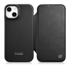 iCarer Leather iPhone 14 Flip Magnetic MagSafe Black (WMI14220713-BK) hind ja info | Telefoni kaaned, ümbrised | kaup24.ee