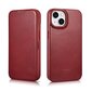 iCarer Leather iPhone 14 Plus Flip Magnetic MagSafe red (AKI14220707-RD) hind ja info | Telefoni kaaned, ümbrised | kaup24.ee