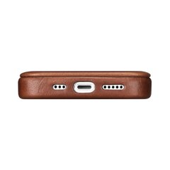 iCarer Leather iPhone 14 Flip Magnetic MagSafe Brown (AKI14220705-BN) цена и информация | Чехлы для телефонов | kaup24.ee