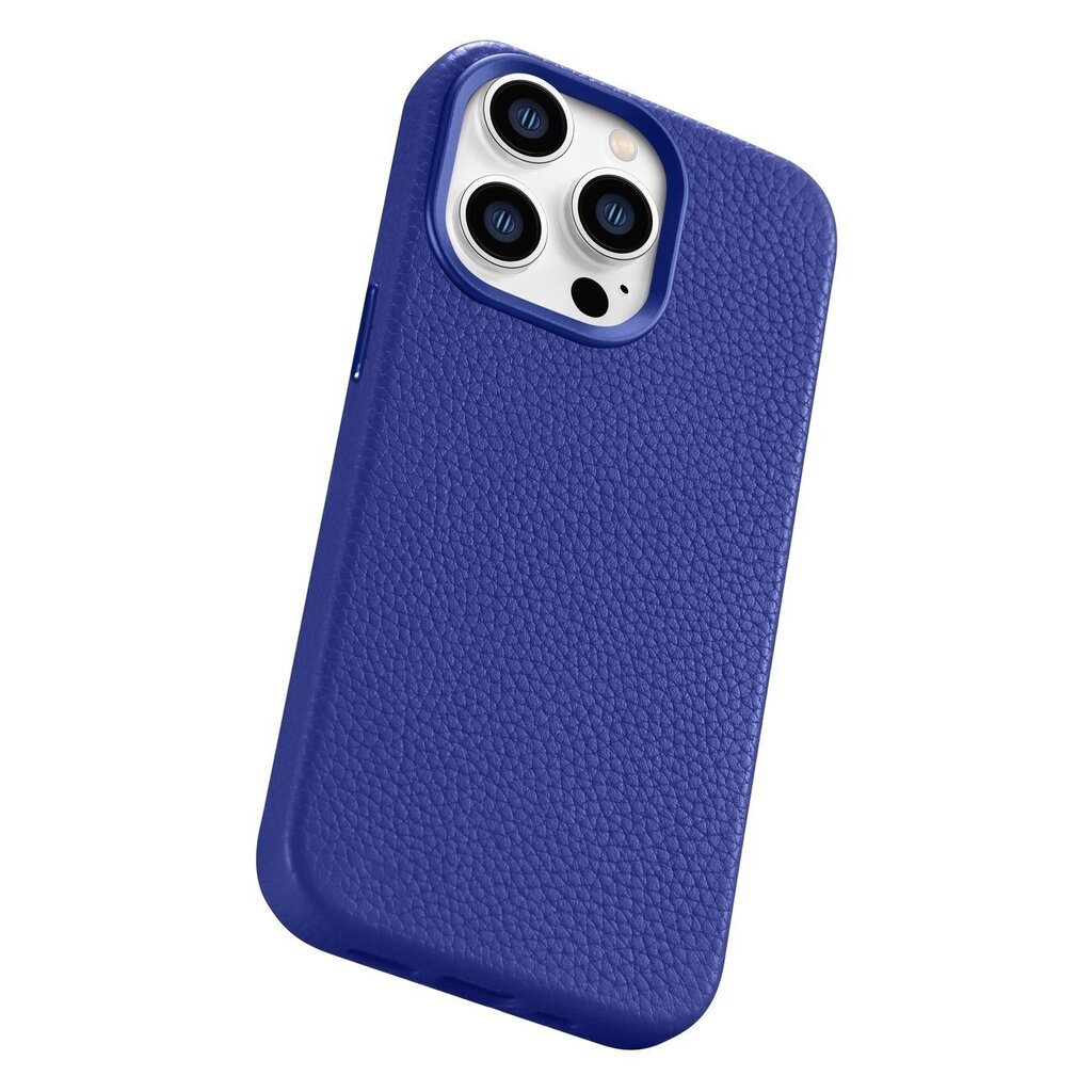 iCarer Litchi Leather iPhone 14 Pro Magnetic MagSafe Dark Blue (WMI14220710-DB) цена и информация | Telefoni kaaned, ümbrised | kaup24.ee