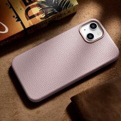 Кожаный чехол iCarer Litchi для iPhone 14 с магнитный MagSafe, фиолетовый (WMI14220709-PK) цена и информация | Чехлы для телефонов | kaup24.ee