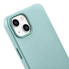 Кожаный чехол iCarer Litchi для iPhone 14 с магнитным MagSafe, зеленый (WMI14220709-GN) цена и информация | Чехлы для телефонов | kaup24.ee