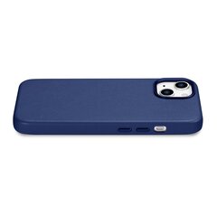 Кожаный чехол iCarer для iPhone 14, синий (WMI14220705-BU) (совместим с MagSafe) цена и информация | Чехлы для телефонов | kaup24.ee