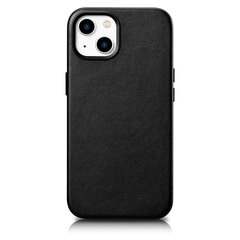 iCarer Leather iPhone 14 Black (WMI14220705-BK) (MagSafe Compatible) hind ja info | Telefoni kaaned, ümbrised | kaup24.ee