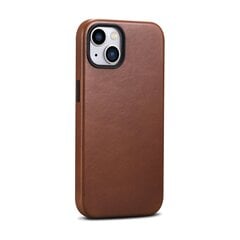 Кожаный чехол iCarer Leather для iPhone 14 с магнитом и MagSafe, коричневый (WMI14220701-RB) цена и информация | Чехлы для телефонов | kaup24.ee
