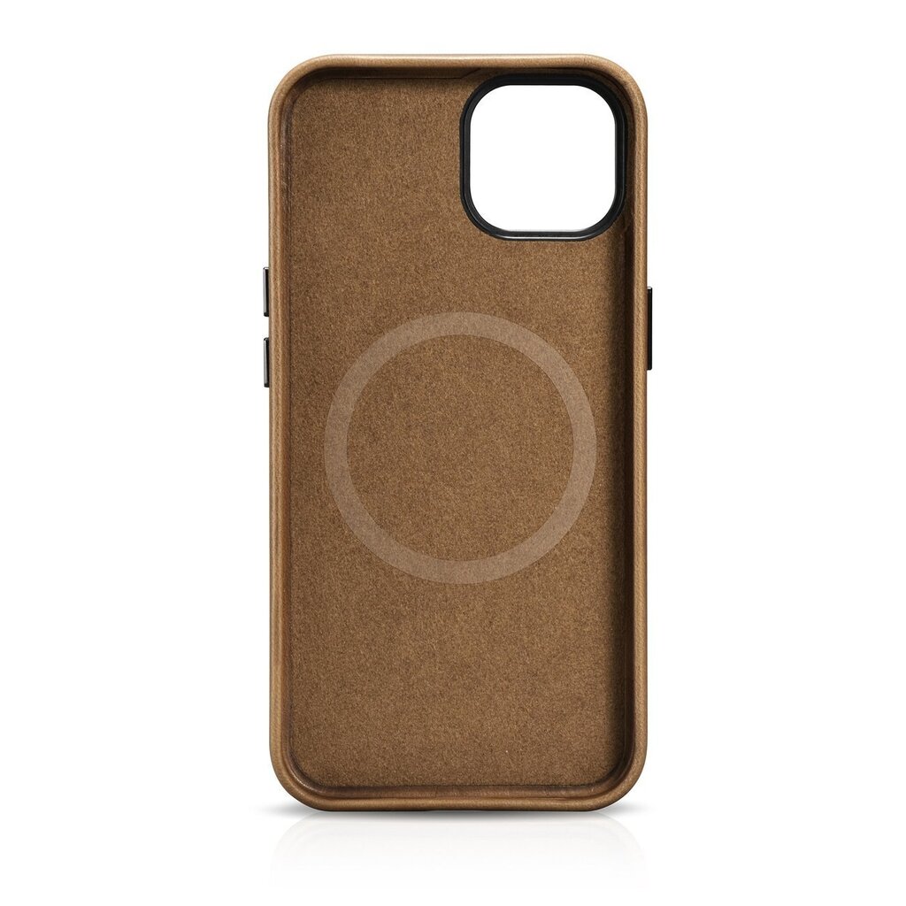 iCarer Oil Wax Leather iPhone 14 Magnetic MagSafe Brown (WMI14220701-TN) цена и информация | Telefoni kaaned, ümbrised | kaup24.ee