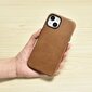 iCarer Oil Wax Leather iPhone 14 Magnetic MagSafe Brown (WMI14220701-TN) цена и информация | Telefoni kaaned, ümbrised | kaup24.ee