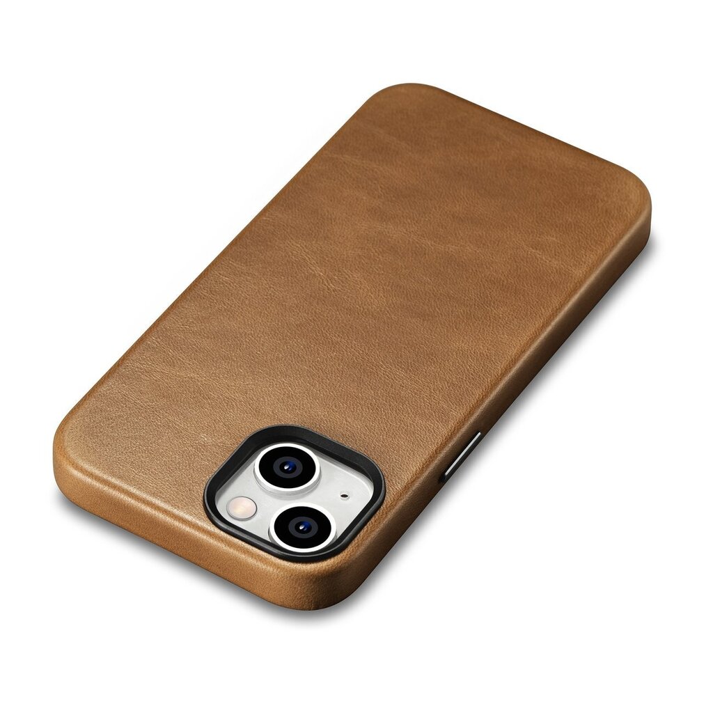 iCarer Oil Wax Leather iPhone 14 Magnetic MagSafe Brown (WMI14220701-TN) цена и информация | Telefoni kaaned, ümbrised | kaup24.ee