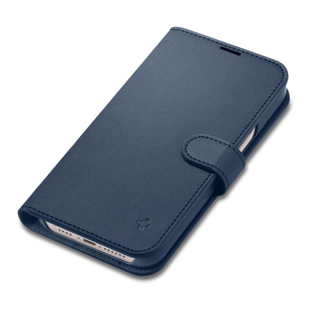 Spigen Wallet S Leather Flip Wallet for iPhone 14 Blue цена и информация | Telefoni kaaned, ümbrised | kaup24.ee