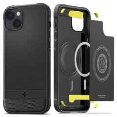 Spigen Rugged Armor iPhone 14 Black цена и информация | Чехлы для телефонов | kaup24.ee