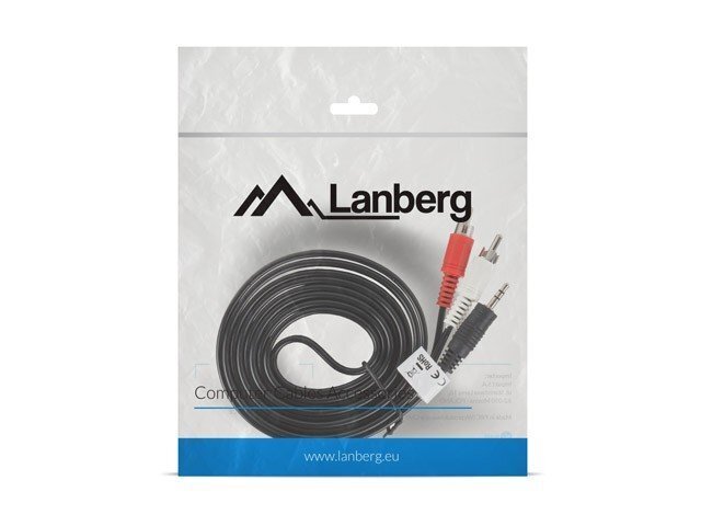 Audiokaabel Lanberg CA-MJRC-10CC-0025-BK (2 m) цена и информация | Kaablid ja juhtmed | kaup24.ee