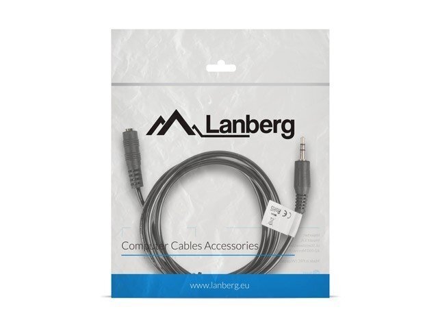 3.5 mm Mono või Stereo Pistiku Adapter Lanberg CA-MJFJ-10CC-0015-BK Must hind ja info | Kaablid ja juhtmed | kaup24.ee