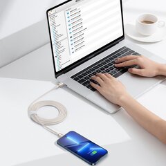 Кабель Baseus Crystal Shine Series USB Type C - молниеносная зарядка, мощность 20 Вт, 2 м (CAJY001404) цена и информация | Кабели для телефонов | kaup24.ee