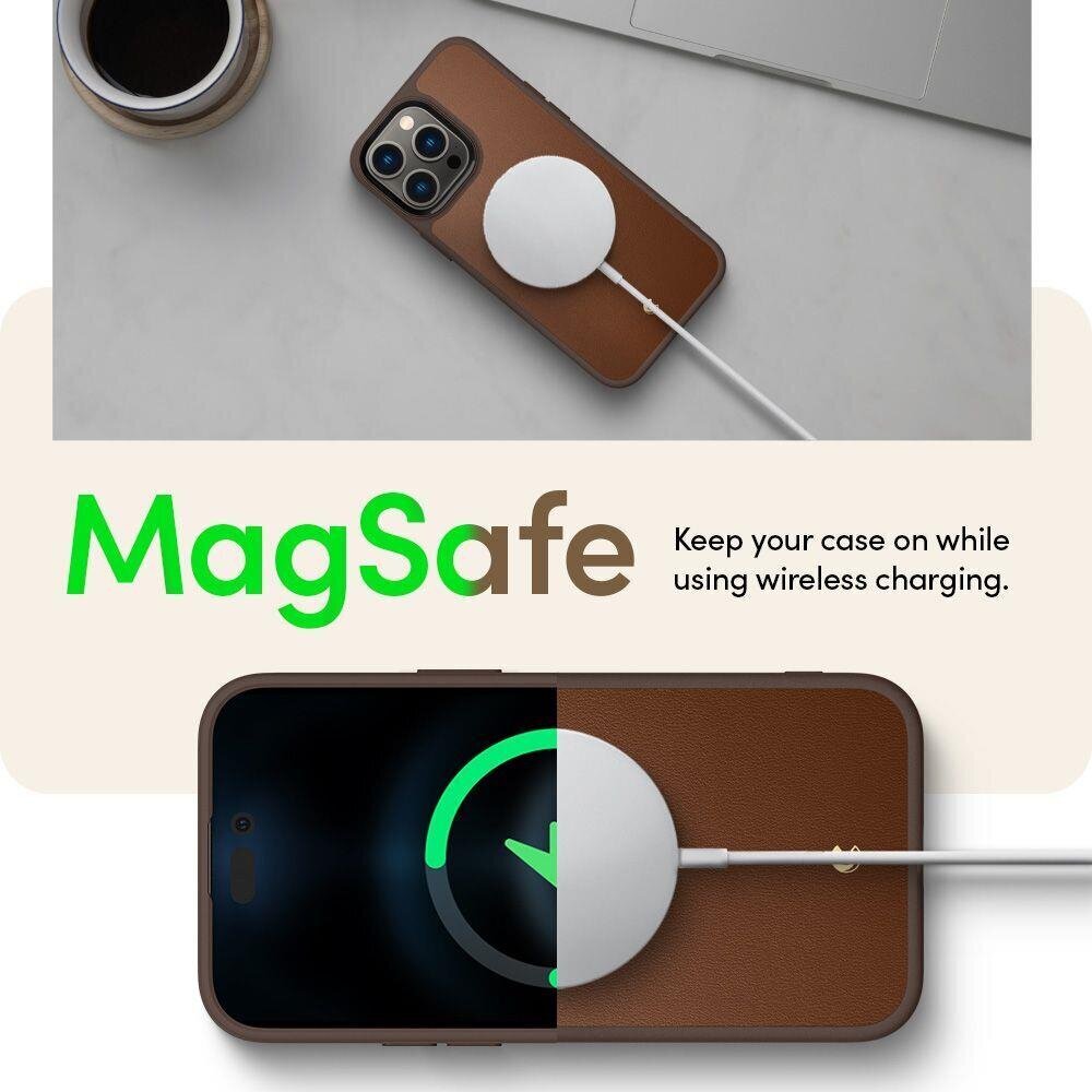 Spigen Cyrill Kajuk iPhone 14 Pro Max safe Brown цена и информация | Telefoni kaaned, ümbrised | kaup24.ee
