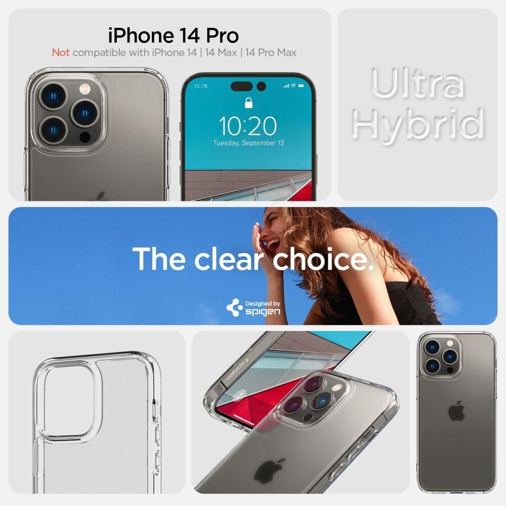 Spigen Ultra Hybrid iPhone 14 Pro FROST Clear цена и информация | Telefoni kaaned, ümbrised | kaup24.ee