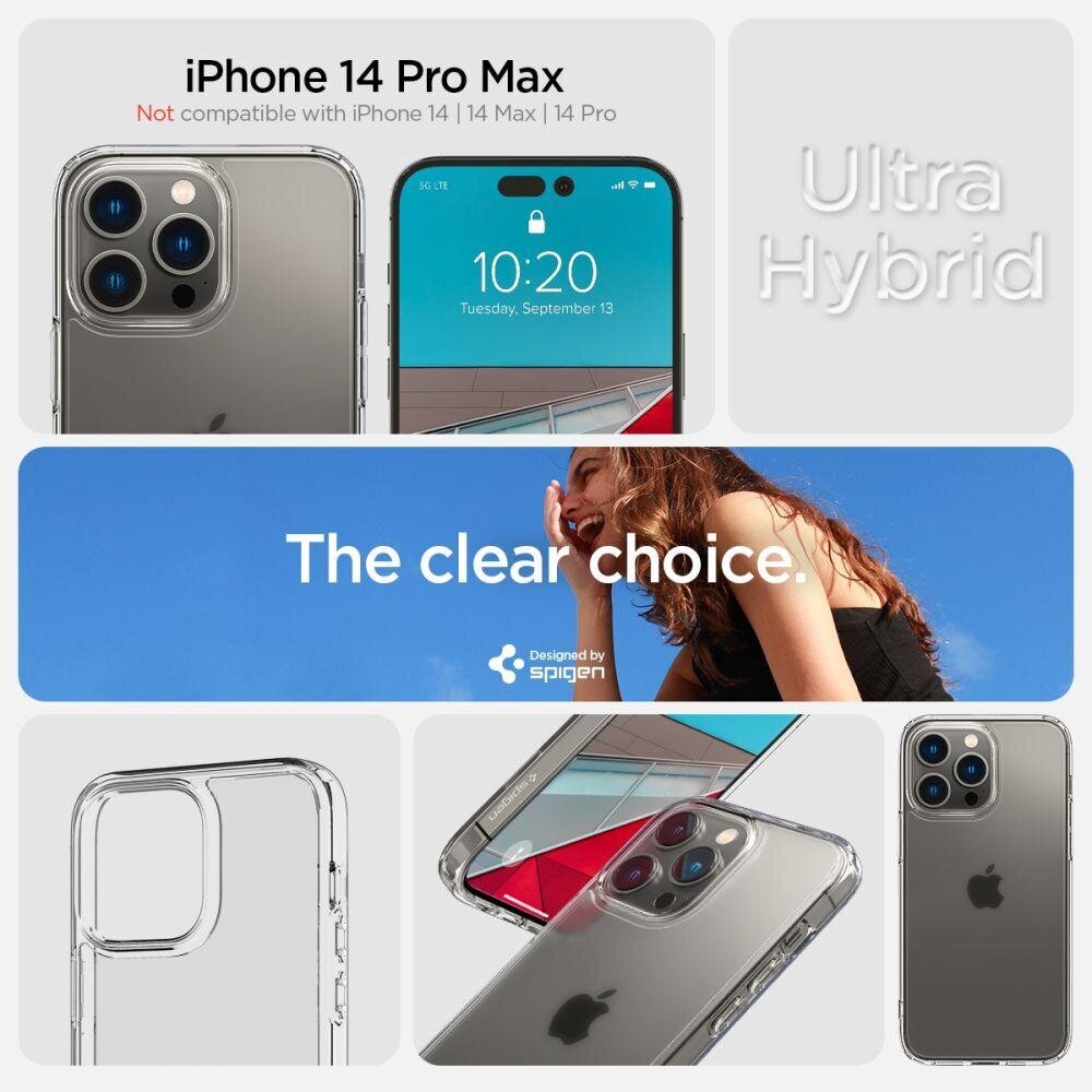 Spigen Ultra Hybrid iPhone 14 Pro Max FROST Clear hind ja info | Telefoni kaaned, ümbrised | kaup24.ee