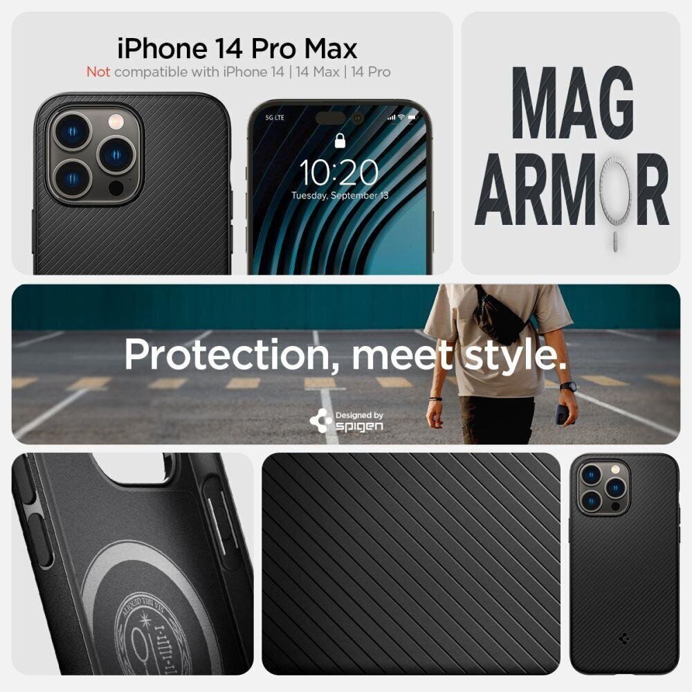 Spigen Armor iPhone 14 Pro Max Black hind ja info | Telefoni kaaned, ümbrised | kaup24.ee