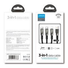 Joyroom 3in1 USB - Lightning / USB Type C 3,5A 480 Mbps 1,3m (S-1335K4) цена и информация | Кабели для телефонов | kaup24.ee