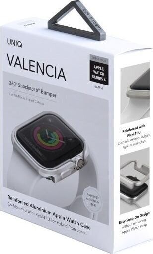 Uniq Valencia Apple Watch Series 5/4 44mm, hõbedane hind ja info | Nutikellade ja nutivõrude tarvikud | kaup24.ee