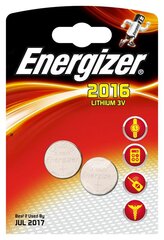 СПЕЦИАЛИЗИРОВАННЫЕ БАТАРЕИ ENERGIZER CR2016 2 ШТ. цена и информация | Батерейки | kaup24.ee