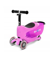 Laste tõukeratas Micro Mini2Go Deluxe - roosa цена и информация | Самокаты | kaup24.ee