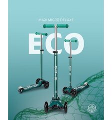 Laste tõukeratas Micro Maxi Deluxe Eco - roheline цена и информация | Самокаты | kaup24.ee