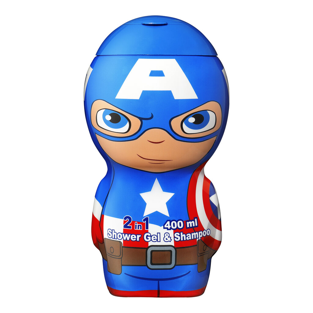 Šampoon-dušigeel lastele Captain America 2in1, 400 ml hind ja info | Laste ja ema kosmeetika | kaup24.ee