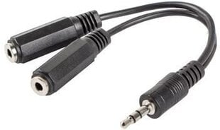3.5 mm Mono või Stereo Pistiku Adapter Lanberg AD-0024-BK Must цена и информация | Кабели и провода | kaup24.ee