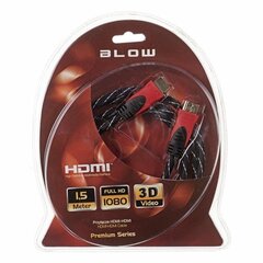 Blow 92-053, HDMI, 1.5 m цена и информация | Кабели и провода | kaup24.ee