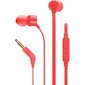 JBL T110 peakomplektid mikrofoniga / 3,5 mm / punane (EU blister) цена и информация | Kõrvaklapid | kaup24.ee