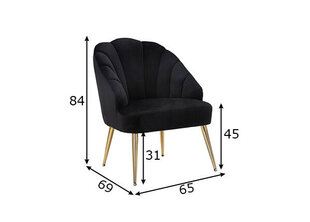 Обеденный стул Glam, черный цвет цена и информация | Стулья для кухни и столовой | kaup24.ee