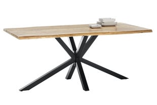Стол Tisches, 90 x 180 см, коричневый/черный цвет цена и информация | Кухонные и обеденные столы | kaup24.ee