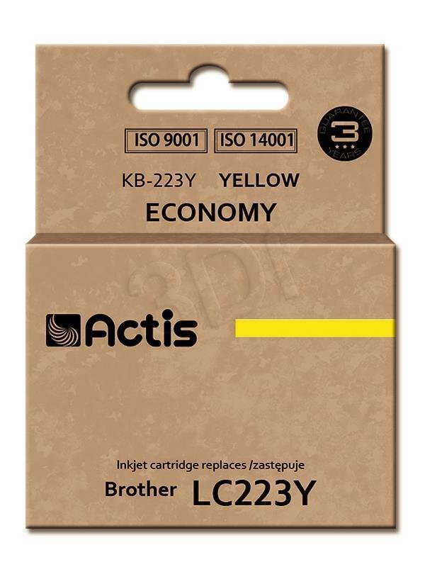 Actis KB-223Y, Brother LC-223 Y, XL mahutav kassett kollane hind ja info | Tindiprinteri kassetid | kaup24.ee