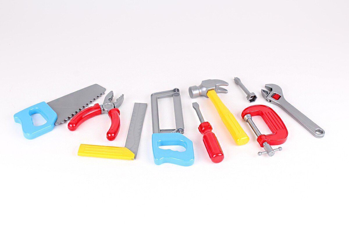Tööriistakomplekt, 9 tk, haamer, saag, kruvikeeraja hind ja info | Poiste mänguasjad | kaup24.ee