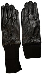 Женские кожаные перчатки, черные цена и информация | Женские перчатки | kaup24.ee