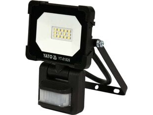 Valgusti SMD LED koos liikumisanduriga 10W 900lm Yato (YT-81826) hind ja info | Taskulambid, prožektorid | kaup24.ee