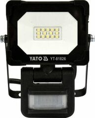 Valgusti SMD LED koos liikumisanduriga 10W 900lm Yato (YT-81826) hind ja info | Taskulambid, prožektorid | kaup24.ee