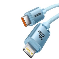 Baseus Crystal Shine Series USB Type C - Lightning Fast Charging Power Delivery 20W 1.2m (CAJY001303) hind ja info | Mobiiltelefonide kaablid | kaup24.ee