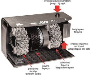 SARO jalatsipuhastusmasin ESP006, 400x240x258mm/12kg hind ja info | Rõivaste ja jalatsite hooldus | kaup24.ee