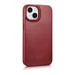 iCarer Leather iPhone 14 Flip Magnetic MagSafe Red (AKI14220705-RD) цена и информация | Telefoni kaaned, ümbrised | kaup24.ee