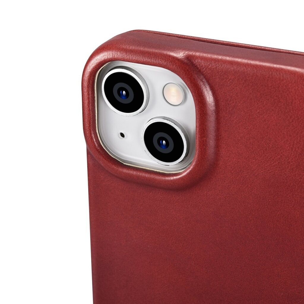 iCarer Leather iPhone 14 Flip Magnetic MagSafe Red (AKI14220705-RD) цена и информация | Telefoni kaaned, ümbrised | kaup24.ee