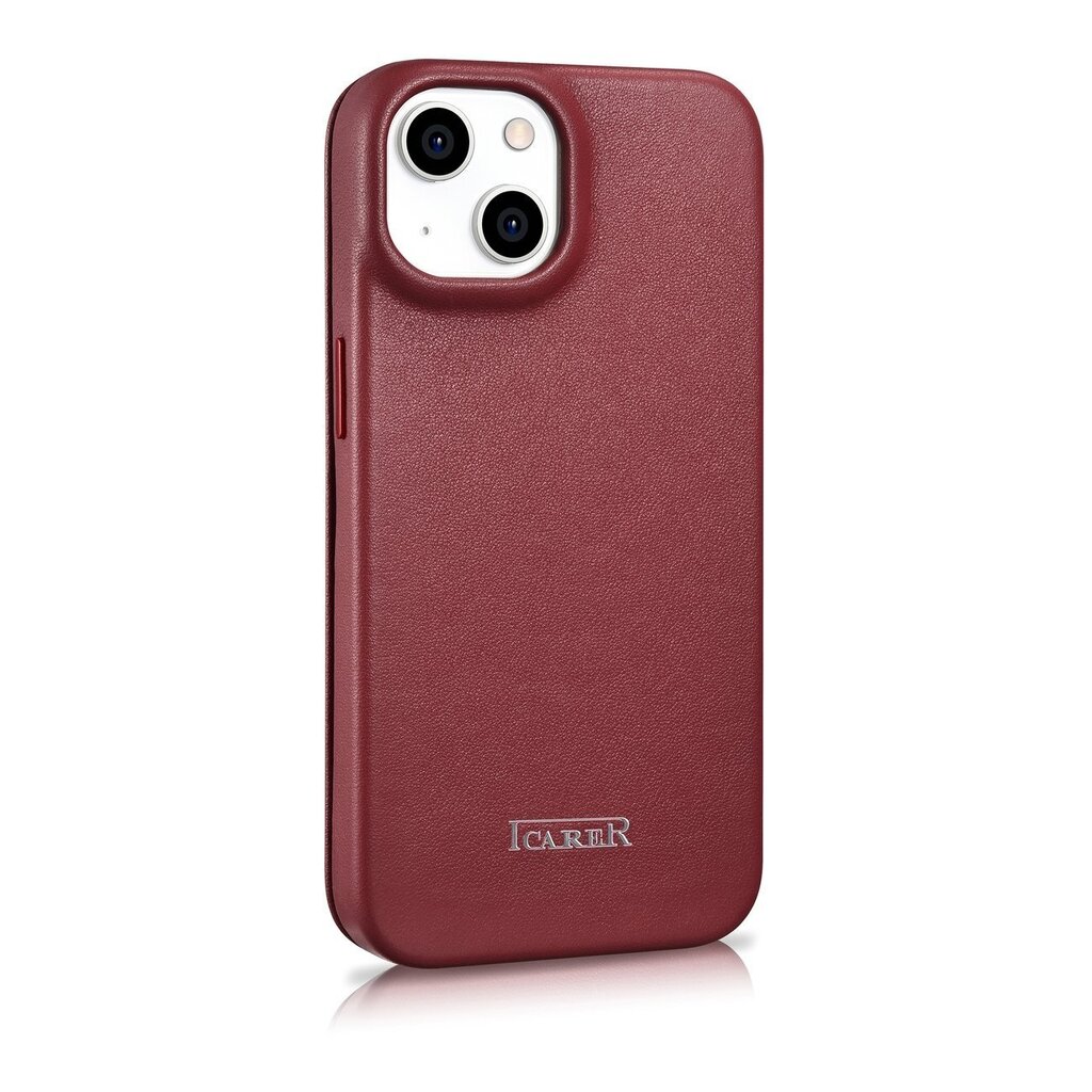 iCarer Leather iPhone 14 Flip Magnetic MagSafe Red (WMI14220713-RD) hind ja info | Telefoni kaaned, ümbrised | kaup24.ee