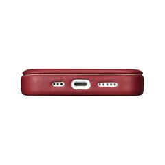 Кожаный чехол iCarer для iPhone 14 Flip с магнитным MagSafe, красный (WMI14220713-RD) цена и информация | Чехлы для телефонов | kaup24.ee