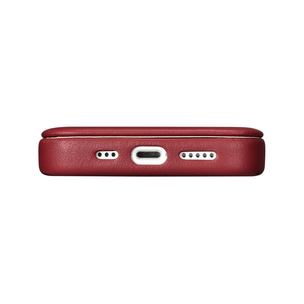 iCarer Leather iPhone 14 Flip Magnetic MagSafe Red (WMI14220713-RD) цена и информация | Telefoni kaaned, ümbrised | kaup24.ee